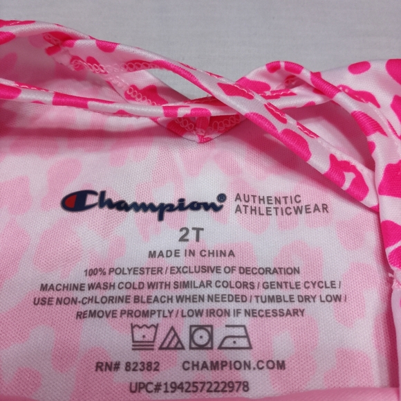 NWOT Champion Bubble Gum Pink Leopard Print Tank Top - Picture 2 of 4